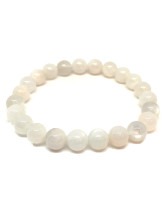 Pierre de lune blanche véritable - bracelet boules