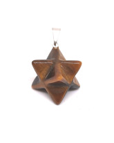 Oeil de tigre - Pendentif Merkabah