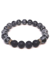 Obsidienne Flocon de Neige et Onyx dépoli 