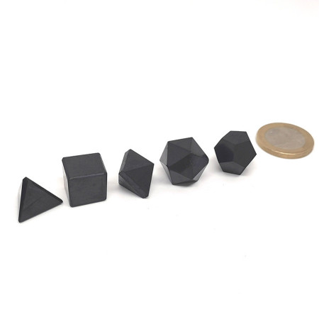 Shungite - Set de Solides de Platon