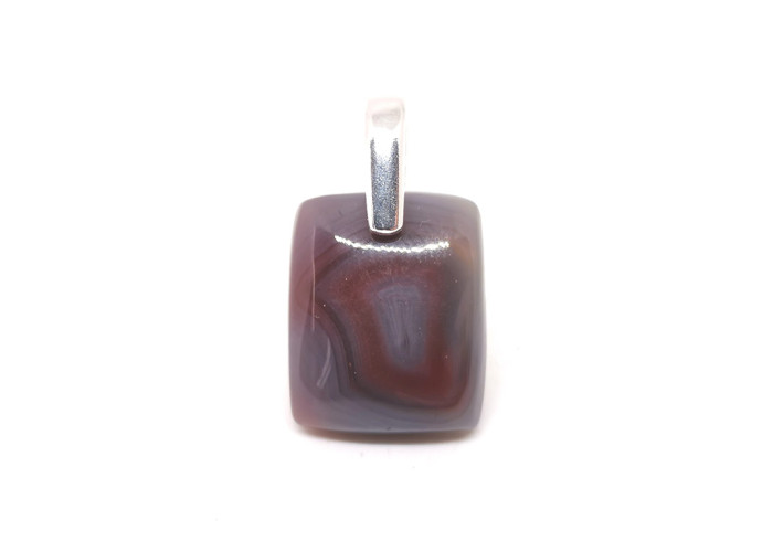 Agate Botswana - Pendentif Bélière