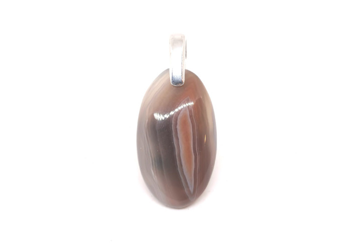 Agate Botswana - Pendentif Bélière