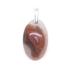 Agate Botswana - Pendentif Bélière