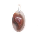 Agate Botswana - Pendentif Bélière