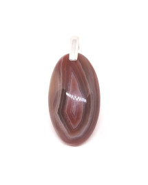 Agate Botswana - Pendentif Bélière
