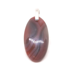 Agate Botswana - Pendentif Bélière