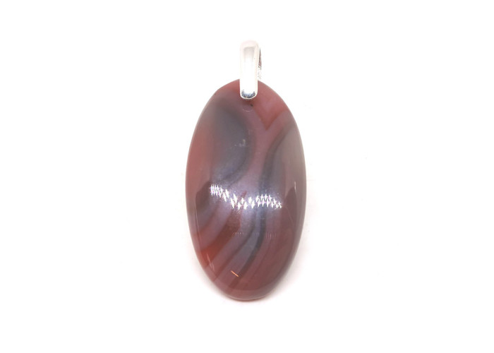 Agate Botswana - Pendentif Bélière