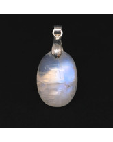 Labradorite Blanche (Arc en Ciel) - Pendentif Bélière