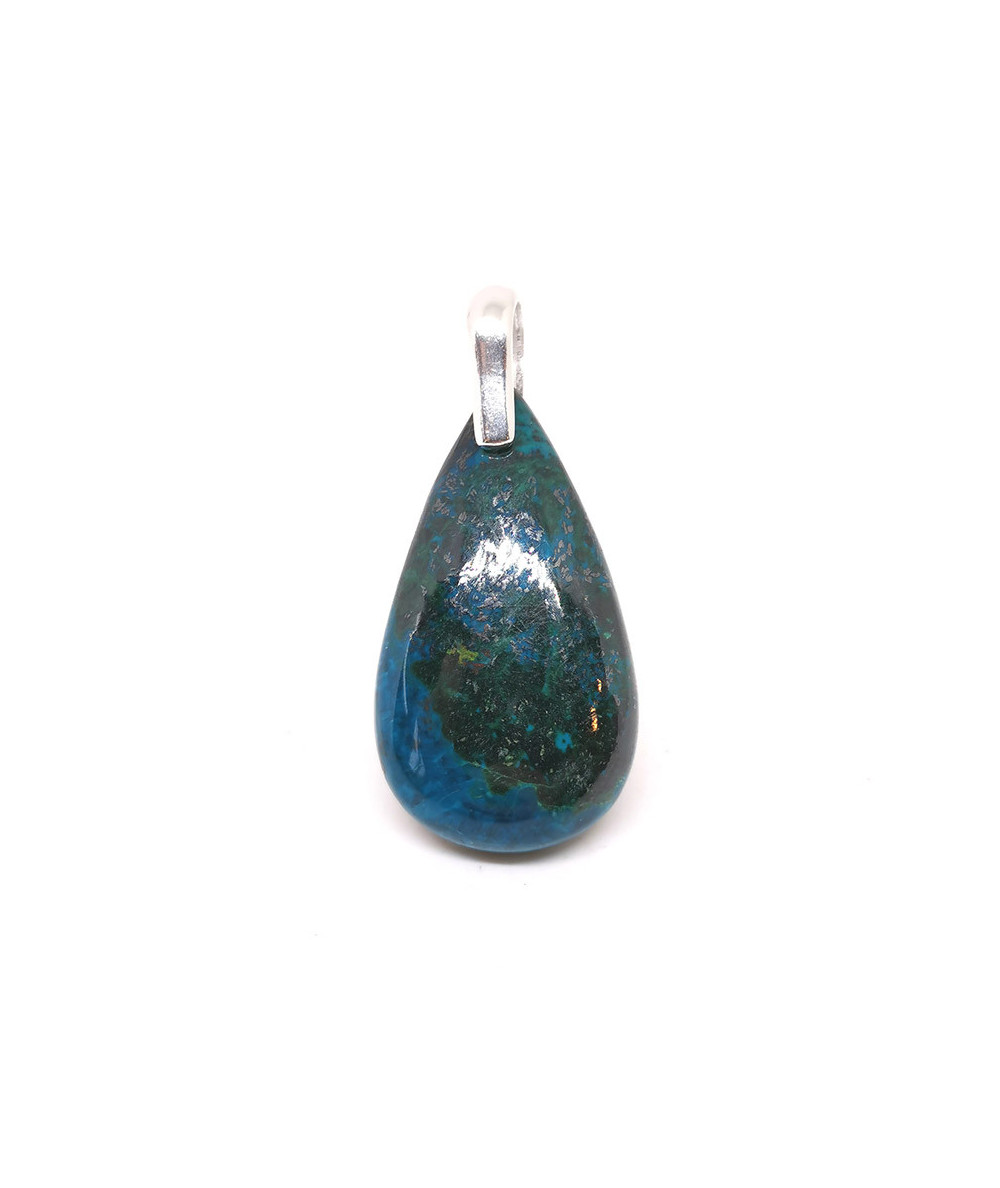 Chrysocolle - Pendentif serti Argent