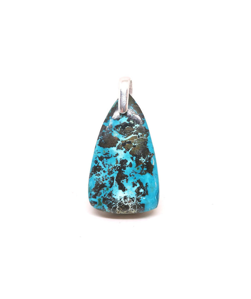 Chrysocolle - Pendentif serti Argent