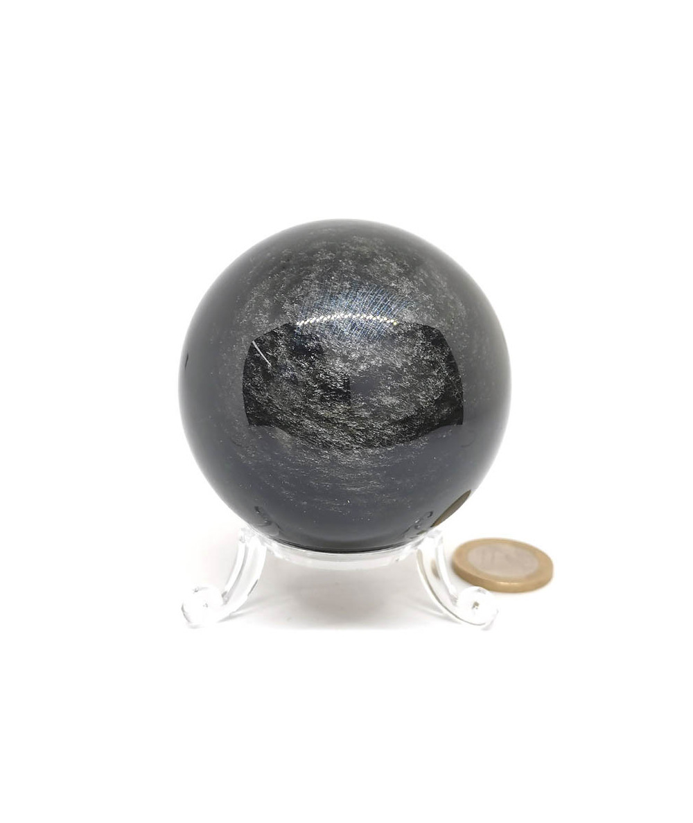 Obsidienne Argentée - Pendentif Coeur