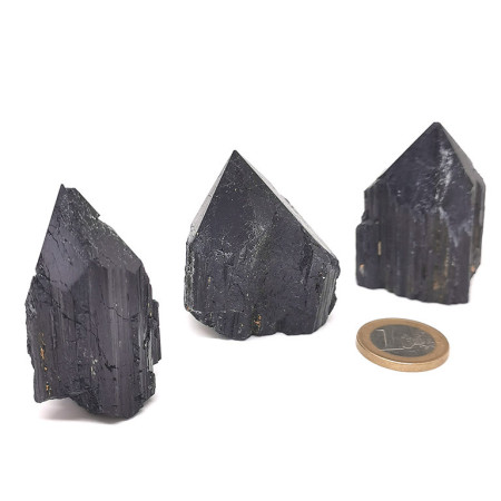 Tourmaline noire - Pointe Semie brute Fibreuses