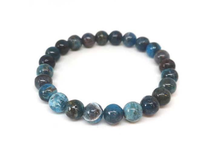 Apatite Bleue extra - Bracelet Boules