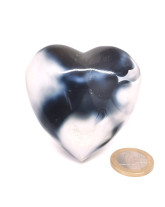 Agate Bleue/Grise - Coeur à poser