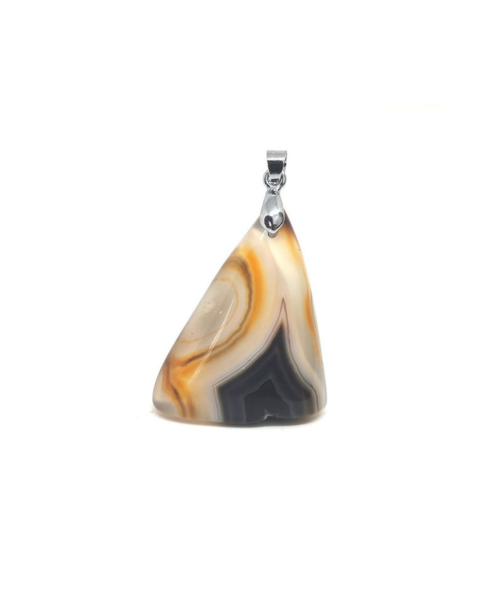 Agate à Bande - Pendentif Bélière