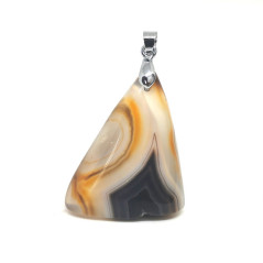 Agate à Bande - Pendentif Bélière