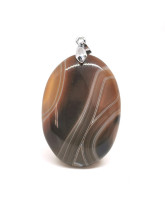 Agate à Bande - Pendentif Bélière