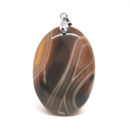 Agate à Bande - Pendentif Bélière