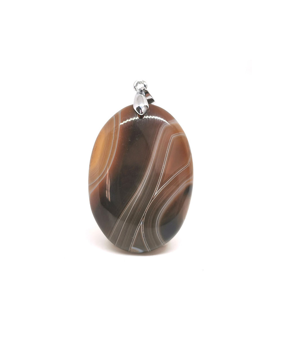 Agate à Bande - Pendentif Bélière