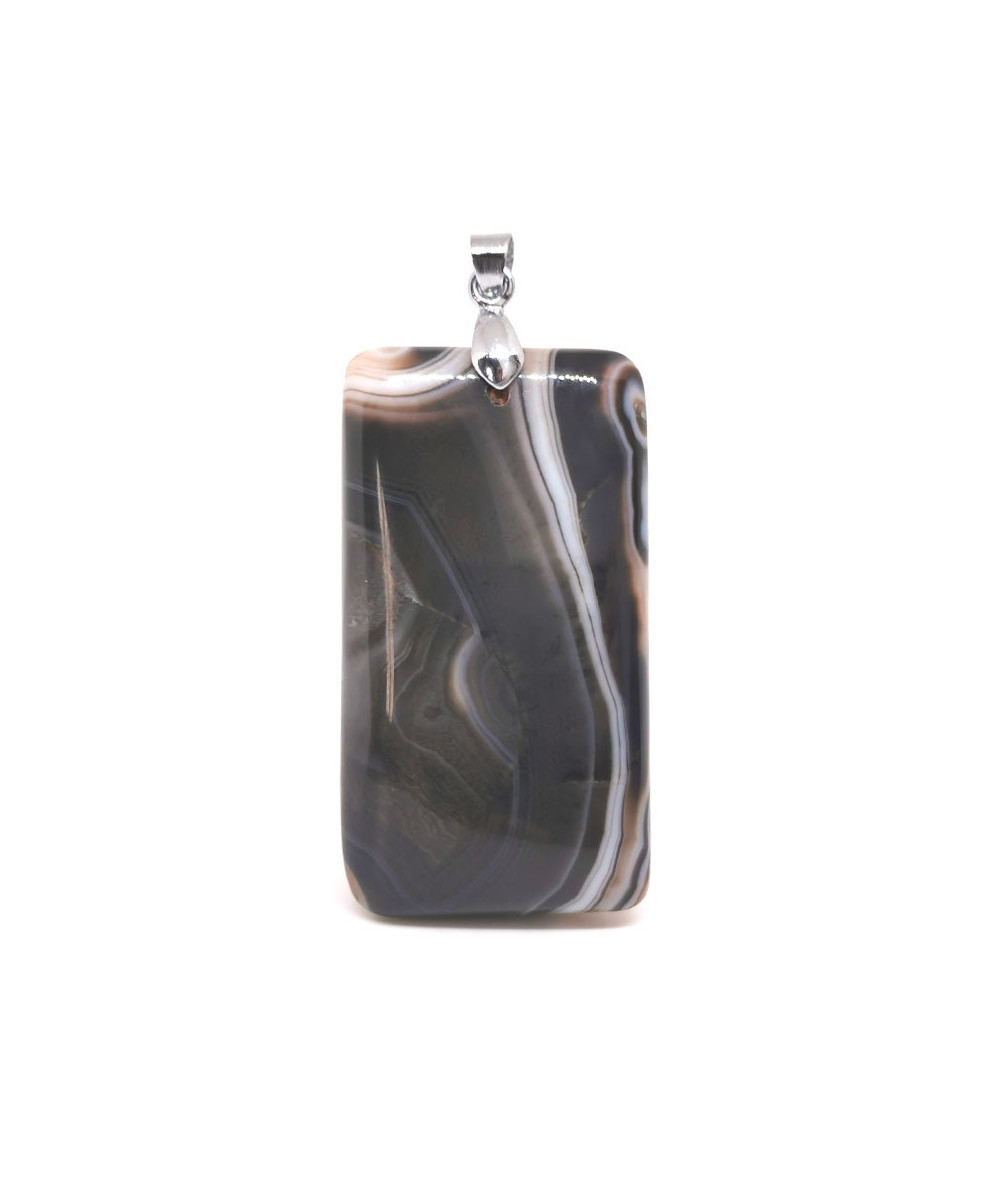 Agate à Bande - Pendentif Bélière
