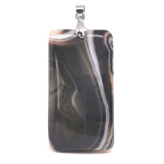 Agate à Bande - Pendentif Bélière