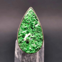 Uvarovite - Bague Sertie Argent