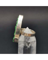 Uvarovite - Bague Sertie Argent
