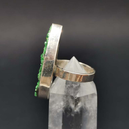 Uvarovite - Bague Sertie Argent