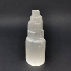 Sélénite - Bloc Brut "Cascade" et Bougeoir