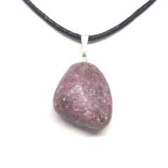 Lépidolite - Pendentif pierre roulée