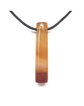 Cornaline - Pendentif Pierre Percée Tube