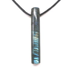 Labradorite - Pendentifs pierres percées Tubes