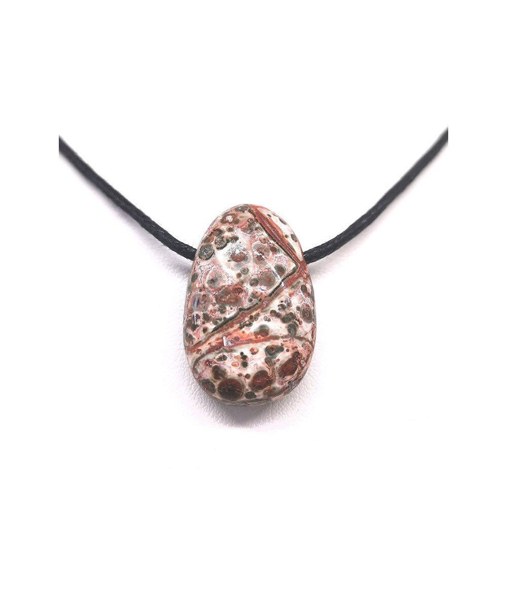Collier Perles Jaspe Léopard à Facettes - Neuf Avec étiquettes