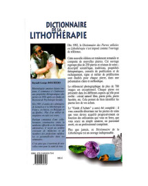 Dictionnaire De La Lithothérapie - Livre