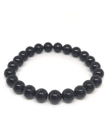Bracelet Spinelle noire - Boules 8 mm