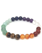 7 chakras - Bracelet d'Eveil - Boules 8mm