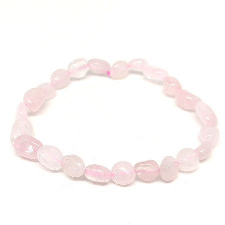  Quartz rose - Bracelet grains