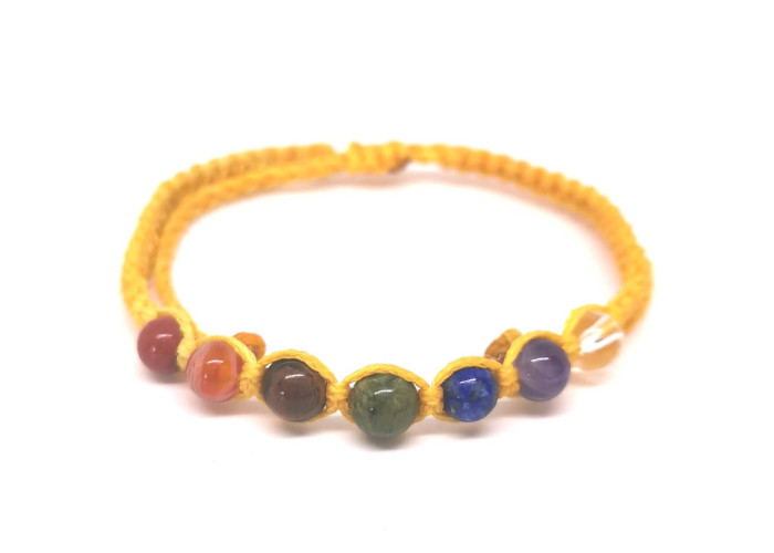 7 Chakras - Bracelet Tissu