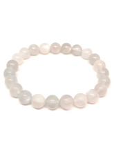 Pierre de Lune beige véritable - Bracelet boules