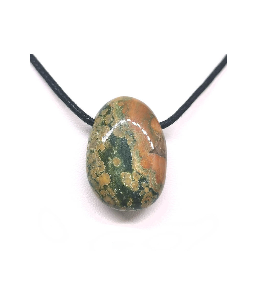 Pendentif goutte pierre percée en unakite - Objets divers (4750790
