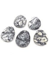 Jaspe Edelweiss (Pinolite) - Pendentif Pierre Percée
