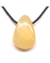 Calcite jaune  - Pendentif Pierre Percée