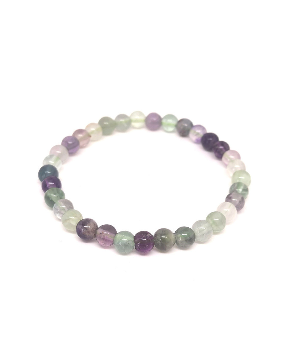 Bracelet boule 6mm - Fluorite