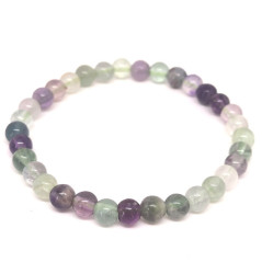 Bracelet boule 6mm - Fluorite