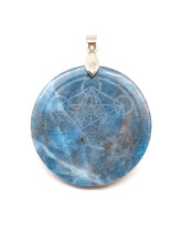 Apatite Bleue & Métatron - Pendentif Bélière