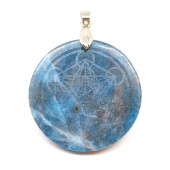 Apatite Bleue & Métatron - Pendentif Bélière