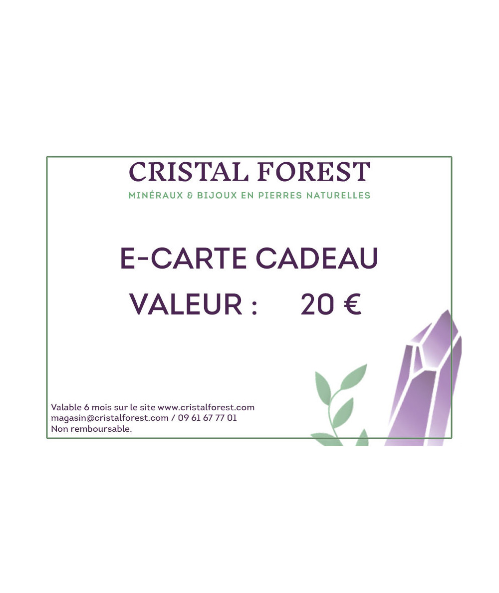 Chèque cadeau 20€ - Cristal Forest