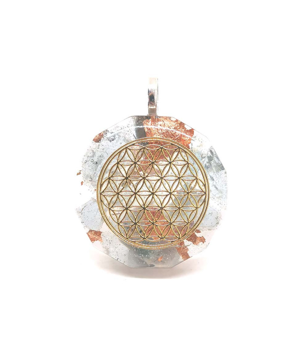 Orgonite & Fleur de Vie - Pendentif Bélière