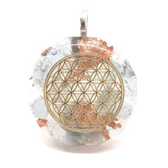 Orgonite & Fleur de Vie - Pendentif Bélière