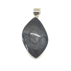 Obsidienne argentée - Pendentifs Cerclé - Bélière Argentée